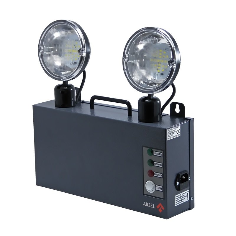 2x18 Watt Led Hareketli Spot Acil Aydınlatma Armatürü ( Antrasit )