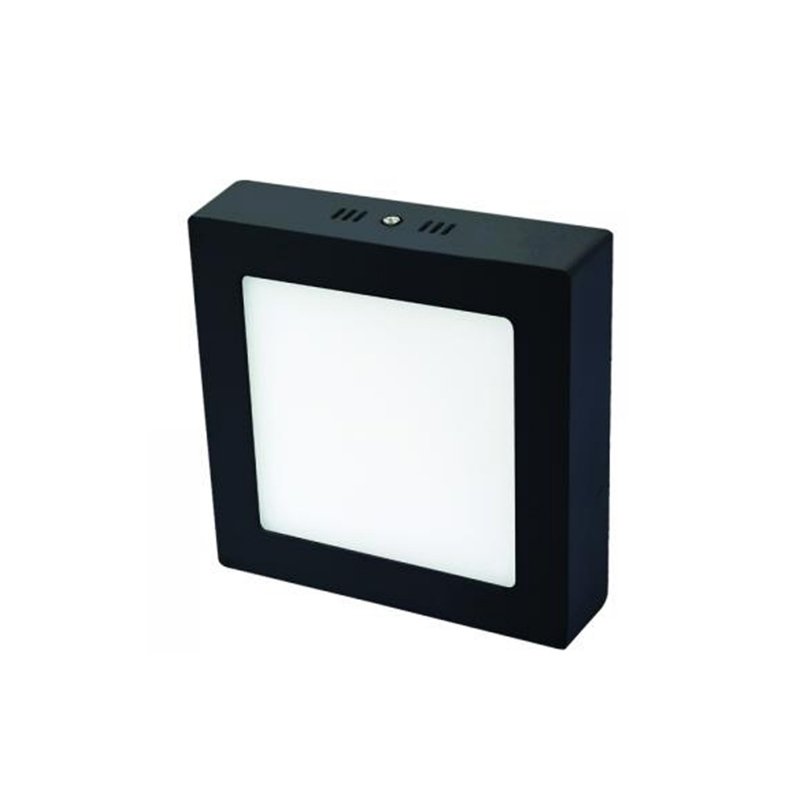 Cata 18W Kare Sıva Üstü Led Panel Armatür - Siyah Alüminyum Kasa