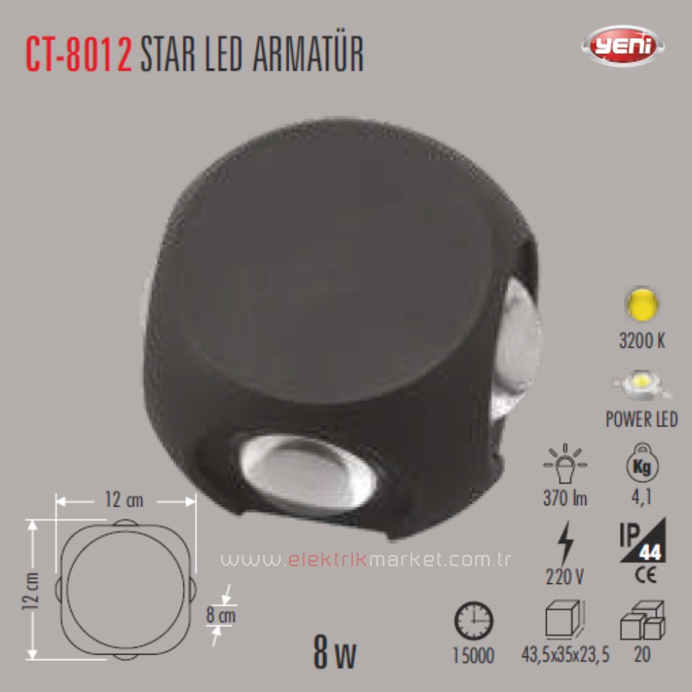Cata 8W Star LED Armatür