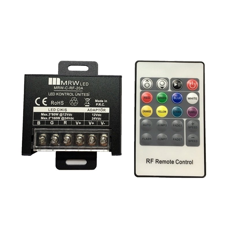 Mervesan 20A 12-24V 240W Rgb Şerit Led Kumandası