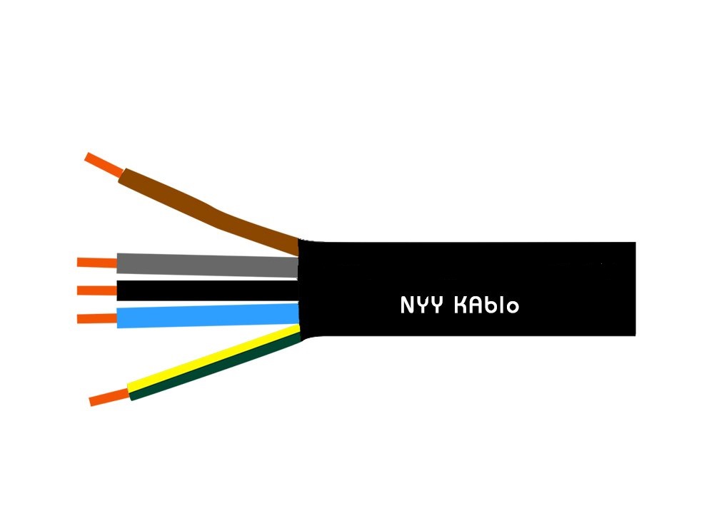 Öznur 5x16 NYY Kablo - Siyah