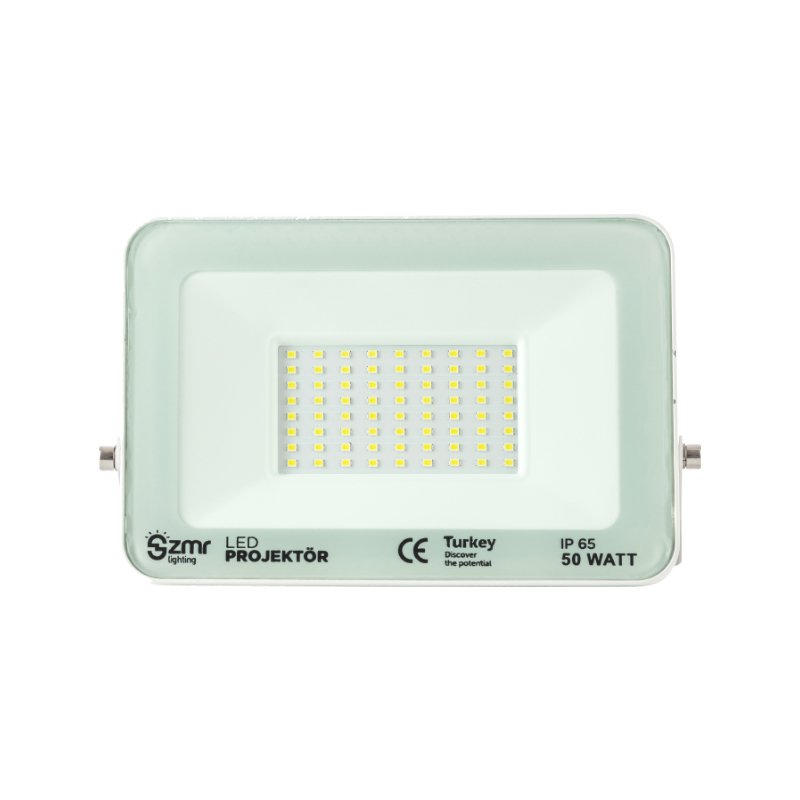 ZMR 50W Slim Led Projektör Beyaz Işık 6500K